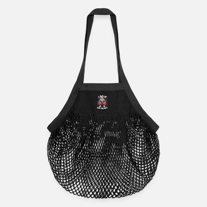 Je le fais pour les - Père Noël cool - Sac de courses en mesh bio - noir