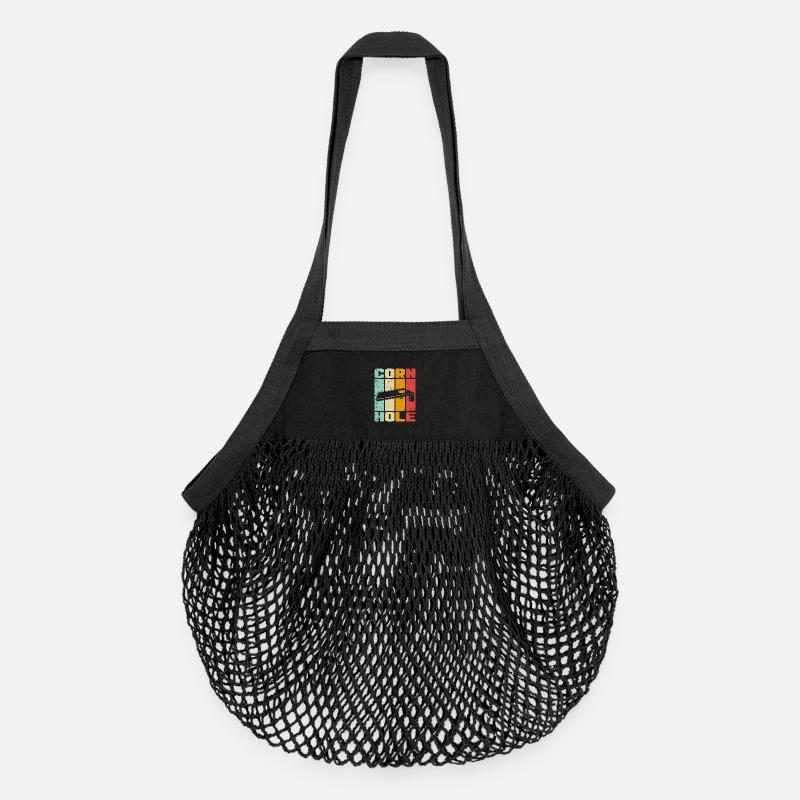 Cornhole - Organic Mesh Shopping Bag - black