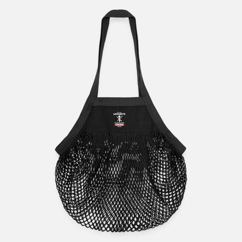 Humor Schlosser repariert keine Schlösser - Organic Mesh-Einkaufstasche - Schwarz