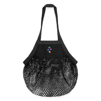 four puzzle pieces - Organic Mesh Shopping Bag - black - Front