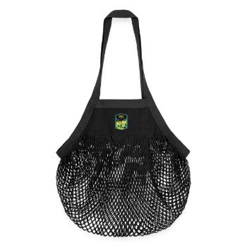 Illustration Commerce Square, Christmas in Lisbon - Organic Mesh Shopping Bag - black - Front