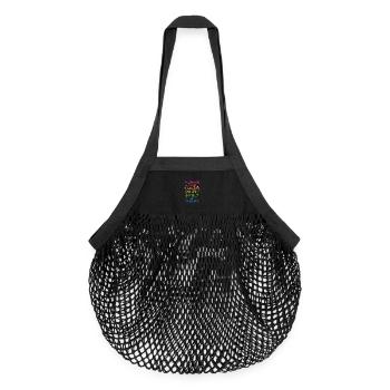 Lauter Schweigen Regenbogen - Organic Mesh-Einkaufstasche - Schwarz - Vorne