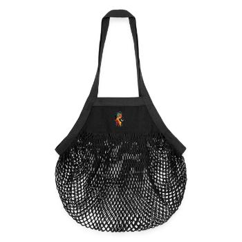 Geerdete Seele mit Schmetterling und Taube - Organic Mesh-Einkaufstasche - Schwarz - Vorne