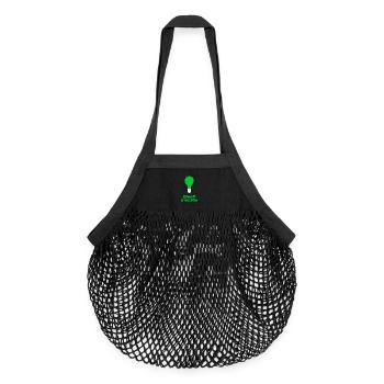 Éclairer l’avenir - Sac de courses en mesh bio - noir - Devant