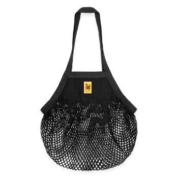 Stille Hühnerpräsenz - Organic Mesh-Einkaufstasche - Schwarz - Vorne