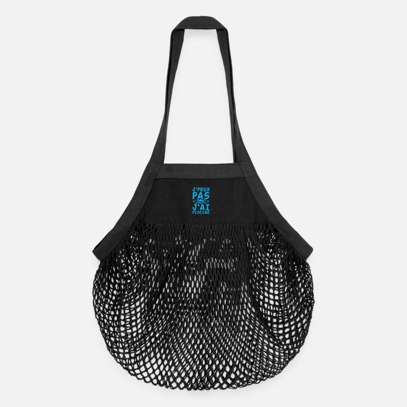 Piscine - Organic Mesh-Einkaufstasche - Schwarz