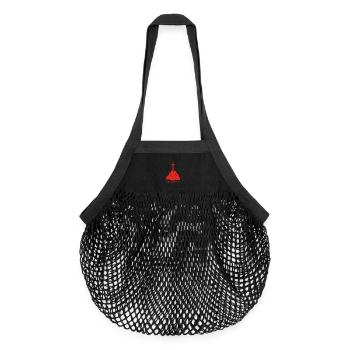 Das Excalibur-Schwert (rot) - Organic Mesh-Einkaufstasche - Schwarz - Vorne
