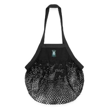Reine des chats - Sac de courses en mesh bio - noir - Devant