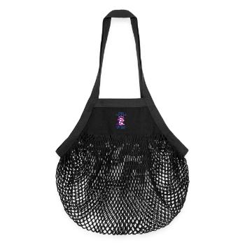 Écarte-toi de mon chemin, contact social inutile - Sac de courses en mesh bio - noir - Devant