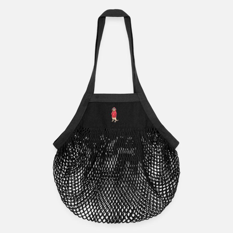 Lunettes de soleil d’hiver suricates - Sac de courses en mesh bio - noir