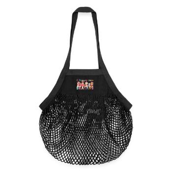 Frohe Weihnachten Hunde russisch Geschenk - Organic Mesh-Einkaufstasche - Schwarz - Vorne