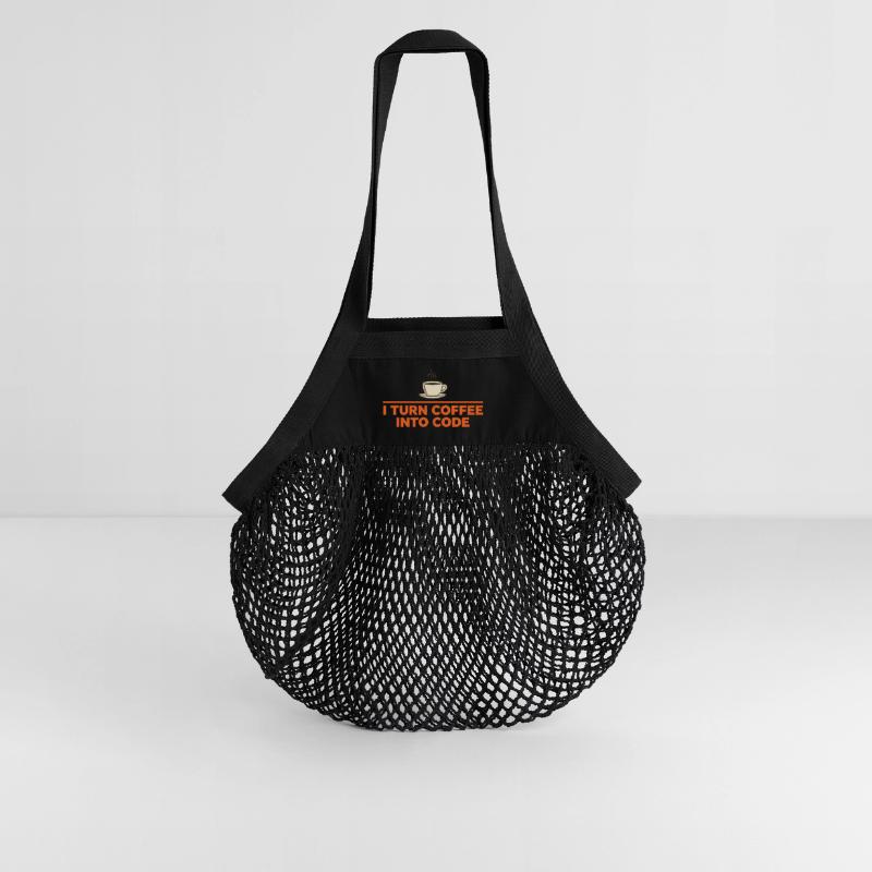 Je transforme le café en code – Programmer Retro Sac de courses en mesh bio