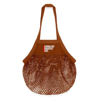 Vivre ma vie la plus correcte Drôle de dicton, médiocre - Sac de courses en mesh bio - texas orange - Devant