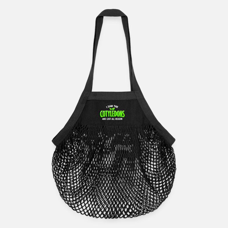 Keimblätter gesehen | Microgreens Humor - Organic Mesh-Einkaufstasche - Schwarz