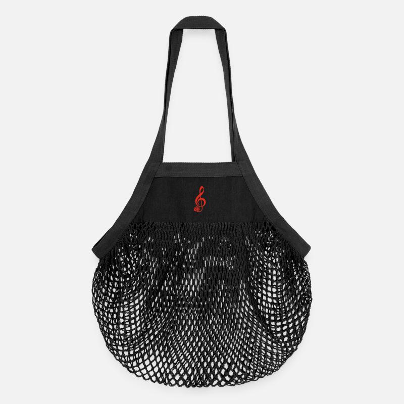 Red soil key in bloom - Organic Mesh Shopping Bag - black