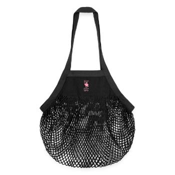 Reiter Mädchen - Organic Mesh-Einkaufstasche - Schwarz - Vorne