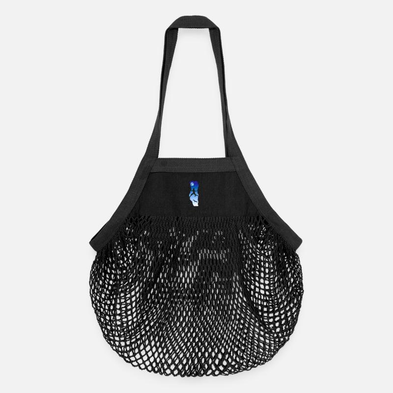 Climbing Night - Organic Mesh Shopping Bag - black