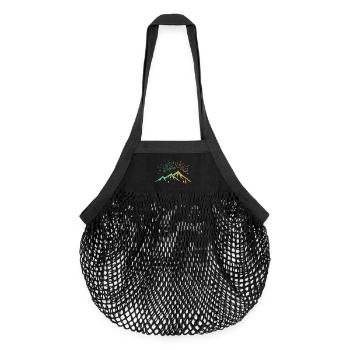 Montagnes rayonnantes - Sac de courses en mesh bio - noir - Devant