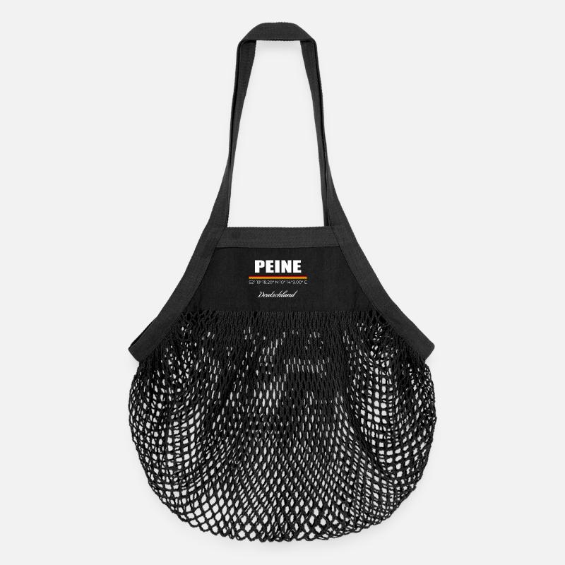 Peine - Organic Mesh-Einkaufstasche - Schwarz