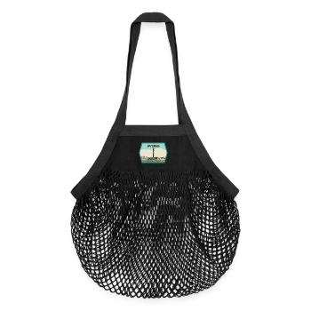 Lighthouse of the Aveiro Lagoon Original illustration - Organic Mesh Shopping Bag - black - Front