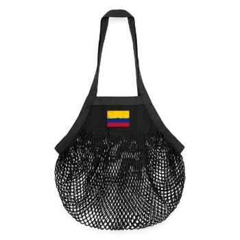 Drapeau de la Colombie - Sac de courses en mesh bio - noir - Devant