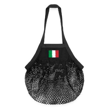 Drapeau de l’Italie - Sac de courses en mesh bio - noir - Devant