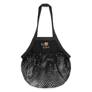 Ich liebe Erfurt - Schriftzug - Organic Mesh-Einkaufstasche - Schwarz - Vorne