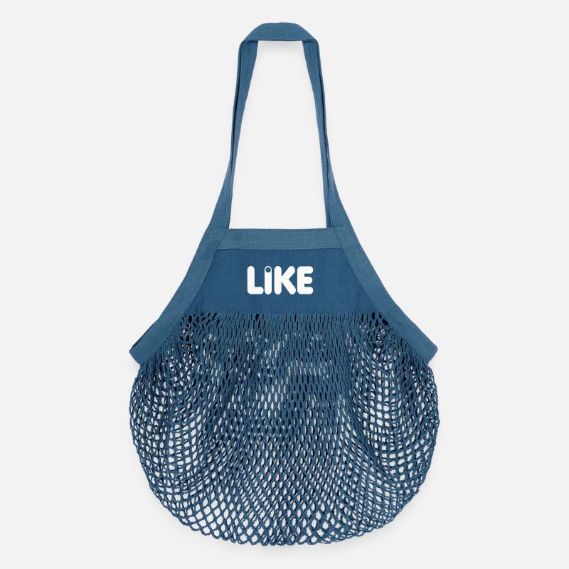LIKE - Organic Mesh Shopping Bag - denim blue