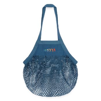 Evolution Rock Music Rock Guitarist - Organic Mesh Shopping Bag - denim blue - Front