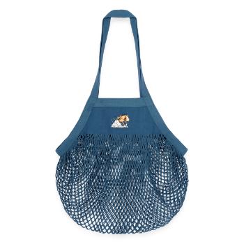 Westernpferd im Slide - Organic Mesh-Einkaufstasche - Jeansblau - Vorne