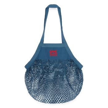 Spielende - Organic Mesh-Einkaufstasche - Jeansblau - Vorne