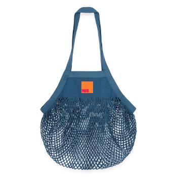 Pausen Zeichen - Organic Mesh-Einkaufstasche - Jeansblau - Vorne