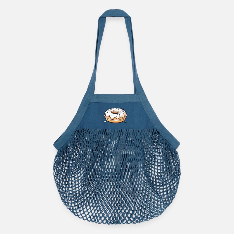 Donut - Organic Mesh-Einkaufstasche - Jeansblau