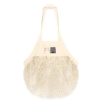 Katzen Katzenpaar Pärchen Brautpaar Hochzeit - Organic Mesh-Einkaufstasche - Natur - Vorne