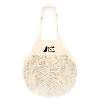 Pas digne d’une dame et sans être dérangée - Sac de courses en mesh bio - nature - Devant