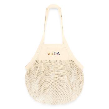 AADA Name Decorated with Flowers - Organic Mesh Shopping Bag - nature - Front
