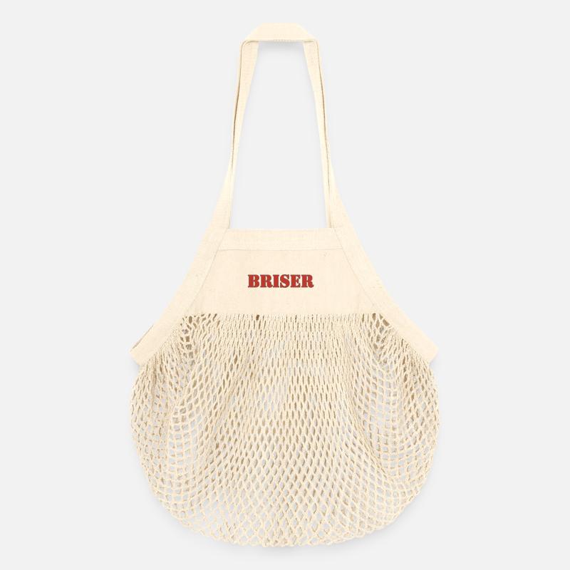 brechen - Organic Mesh-Einkaufstasche - Natur