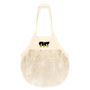 Chef Étoilé : Design 3 Étoiles Gastronomie - Sac de courses en mesh bio - nature - Devant