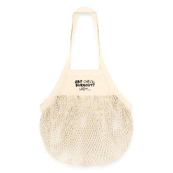 School leaving examination? Check - Organic Mesh Shopping Bag - nature - Front