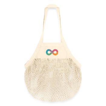 Unendlicher Regenbogen oder doch einfach nur Flow? - Organic Mesh-Einkaufstasche - Natur - Vorne