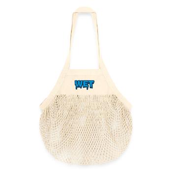 Wet | feucht | nass | Slime - Organic Mesh Shopping Bag - nature - Front