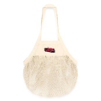 Fire engine vintage car - Organic Mesh Shopping Bag - nature - Front