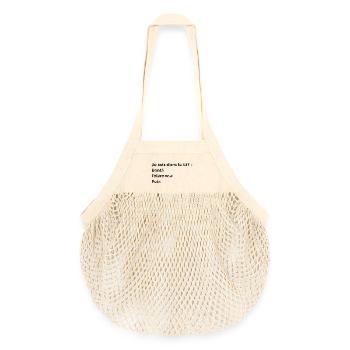 Ich bin in der Baubranche tätig - Organic Mesh-Einkaufstasche - Natur - Vorne