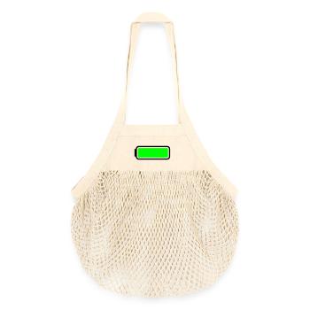 Batterie voll - Organic Mesh-Einkaufstasche - Natur - Vorne
