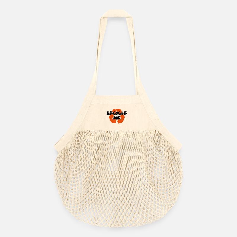 Recycle me - Recyclez-moi - Sac de courses en mesh bio - nature