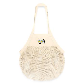 Strand und Sonnenbrille Design - Organic Mesh-Einkaufstasche - Natur - Vorne