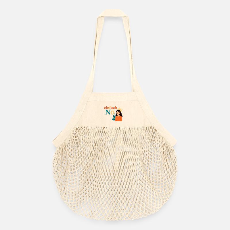 Juste non. Conception de la pleine conscience - Sac de courses en mesh bio - nature