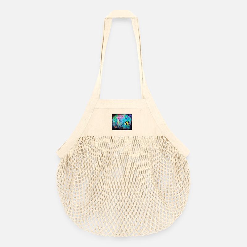 Korallenriff - Organic Mesh-Einkaufstasche - Natur