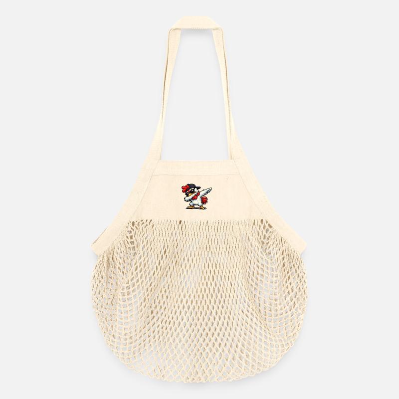 Dab Rooster - Sac de courses en mesh bio - nature