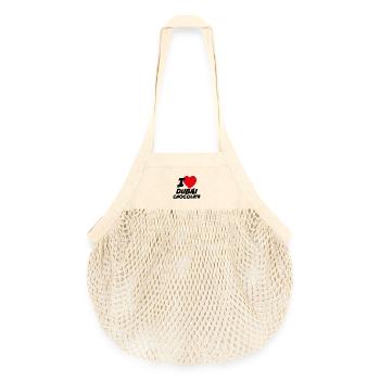 I love Dubai Chocolate - Organic Mesh Shopping Bag - nature - Front